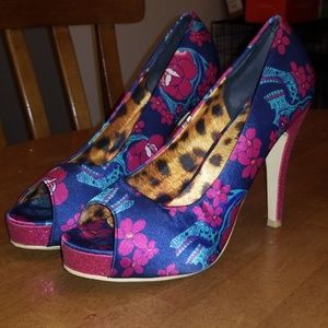Iron Fist Colorful Sugar Skull Heels